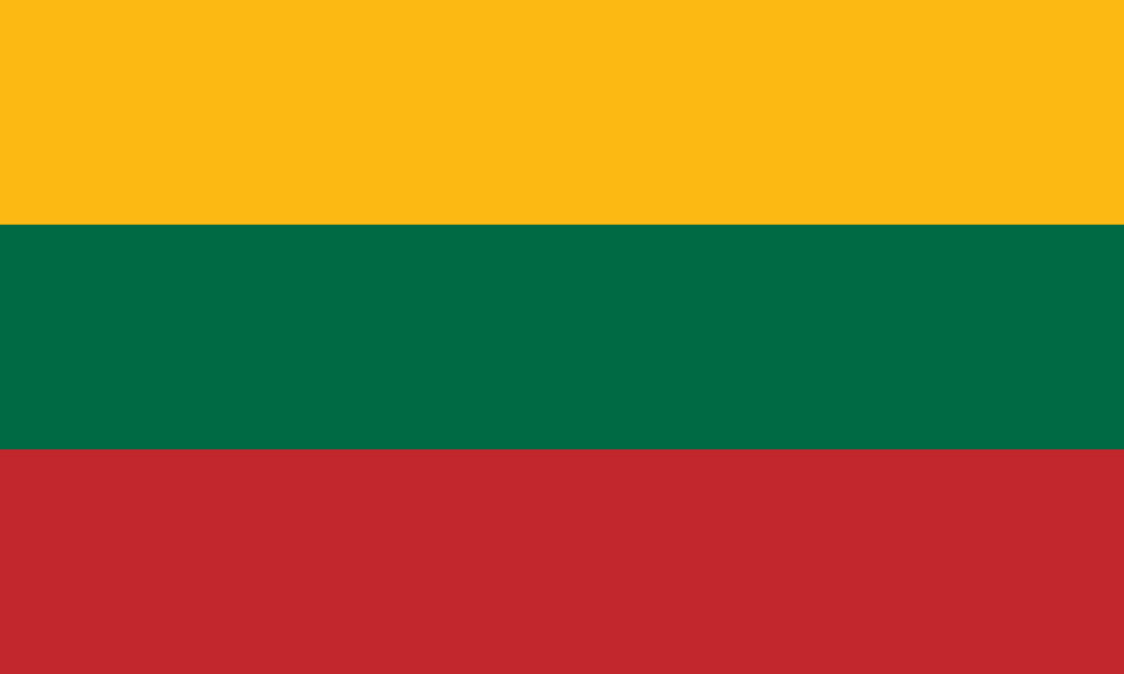 The flag of Lithuania